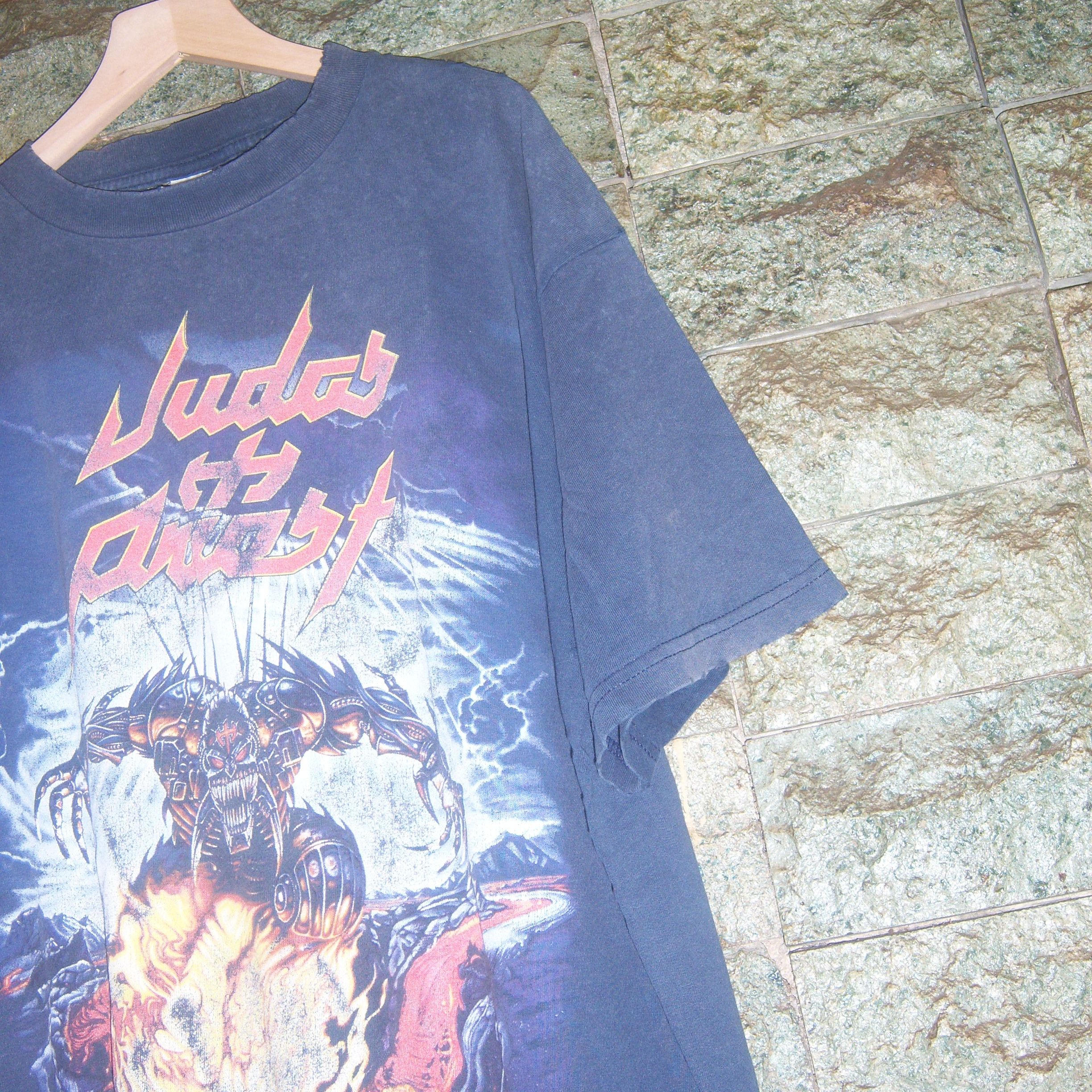 Band Tees × Tultex × Vintage 1998 Judas Priest Jugulator World Tour Distressed Size US XL / EU 56 / 4 - 3 Thumbnail
