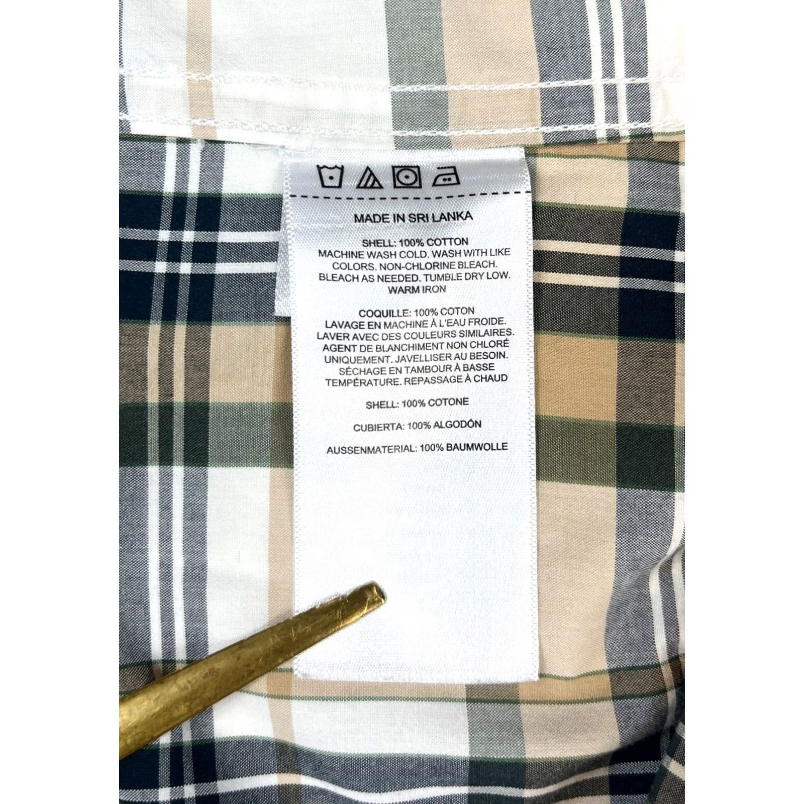 Filson Filson Men's Feather Cloth Shirt Plaid Sz S Button-Up Long Sleeve Cotton Multicolor Navy Tan White Size US S / EU 44-46 / 1 - 6 Thumbnail