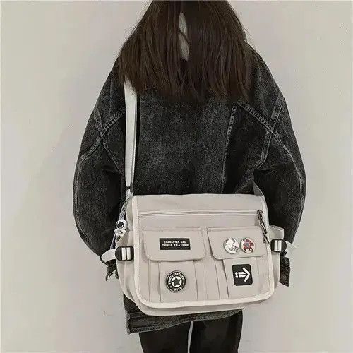 Vintage Harajuku Men Nylon Crossbody Bags Size ONE SIZE - 1 Thumbnail