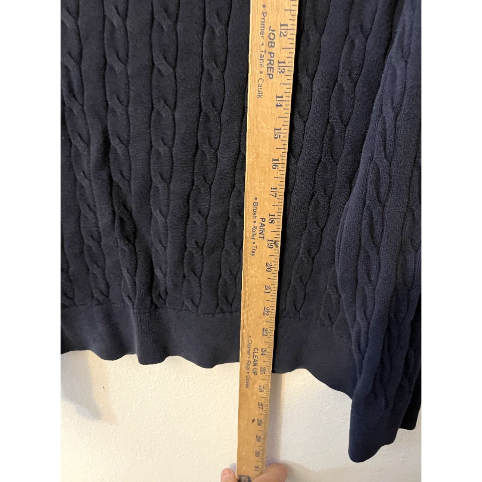 Tommy Hilfiger Tommy Hilfiger Navy Blue Men Crew Neck Cable Knit Sweater Large Size US L / EU 52-54 / 3 - 4 Thumbnail