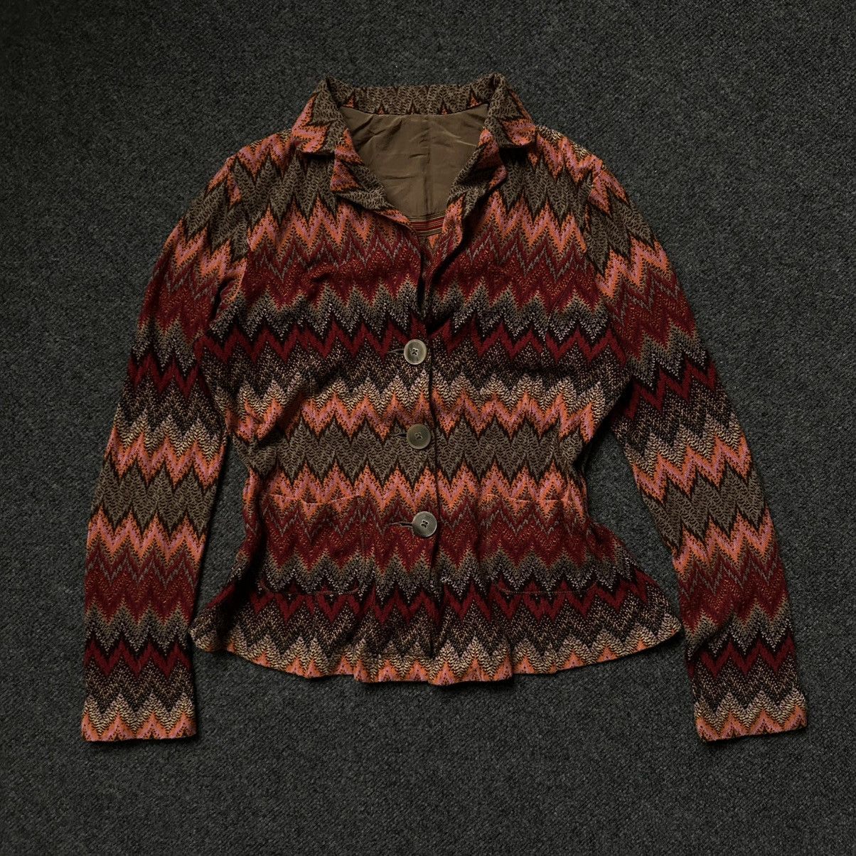 BORO Denim VTG Women’s Japanese Style Knit Blazer Shirt Button Up Size Size M / US 6-8 / IT 42-44 - 2 Thumbnail