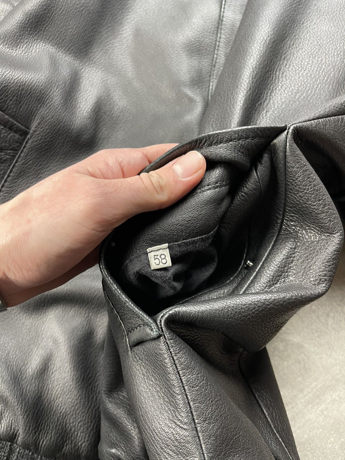 Genuine Leather × Gimo's Gimo's Luxury Black Cashmere Lining Leather Bomber Jacket Size US XL / EU 56 / 4 - 11 Thumbnail