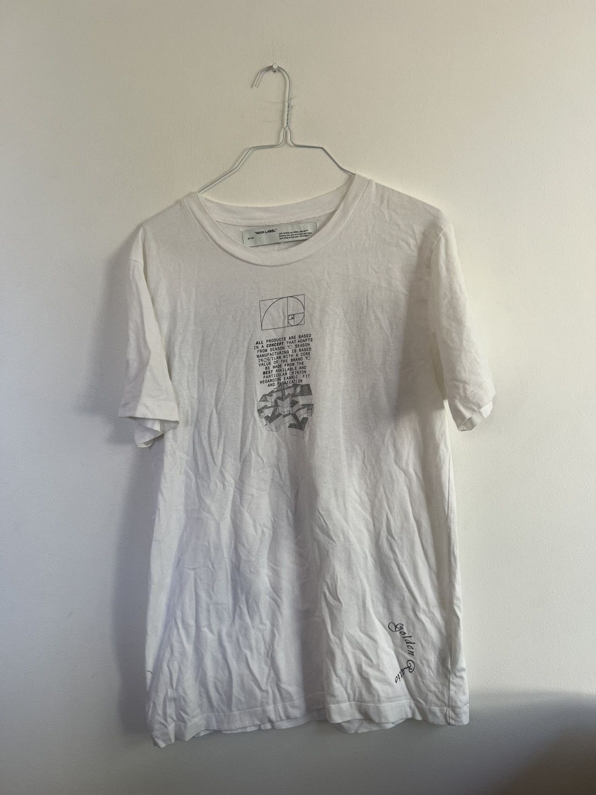 Off-White Off white Golden Ratio TEE Size US L / EU 52-54 / 3 - 6 Thumbnail