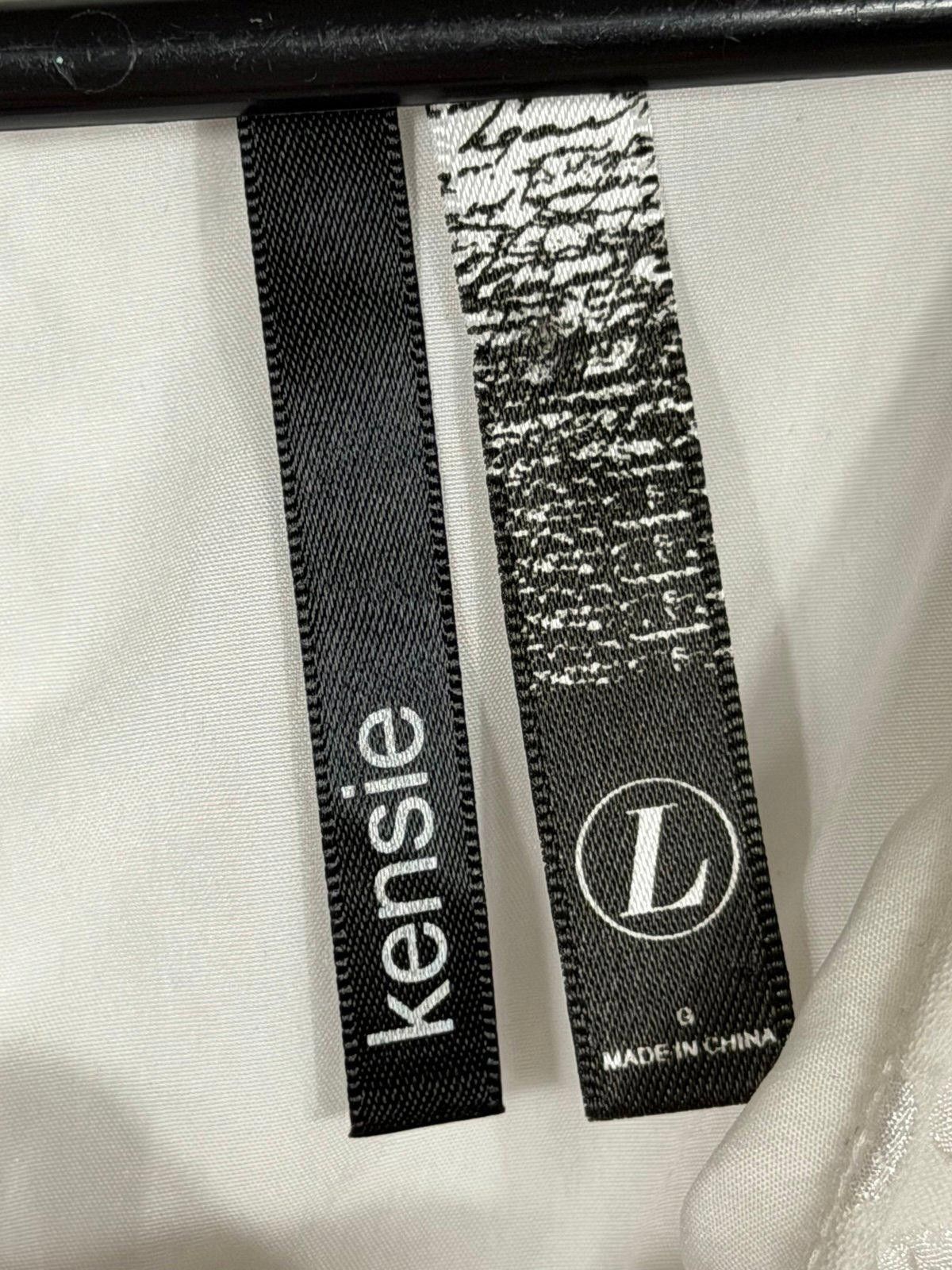 Other Kensie Large White Textured Sleeveless Dress Size L / US 10 / IT 46 - 4 Thumbnail