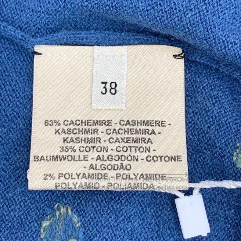Hermes Hermes Blue patterned polka dot embroidery cashmere round- Size XS / US 0-2 / IT 36-38 - 7 Thumbnail