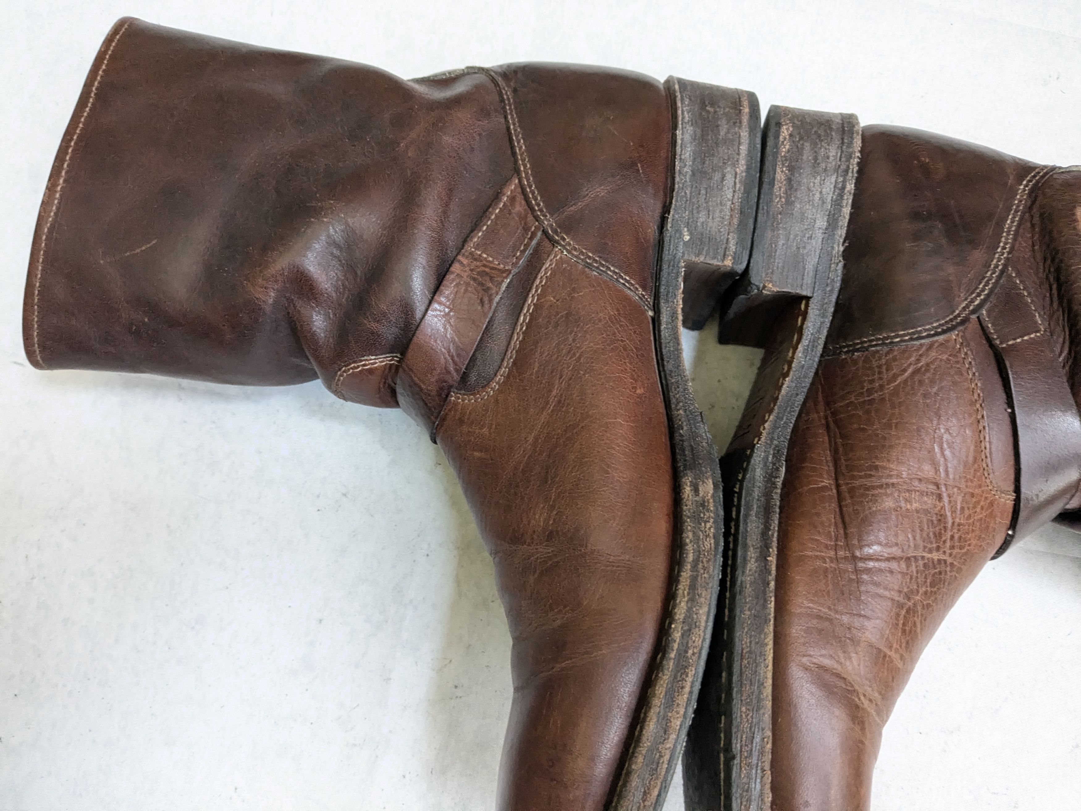 Frye Frye Engineer Boots Brown 10 M Leather Buckle Size US 10 / EU 43 - 15 Thumbnail