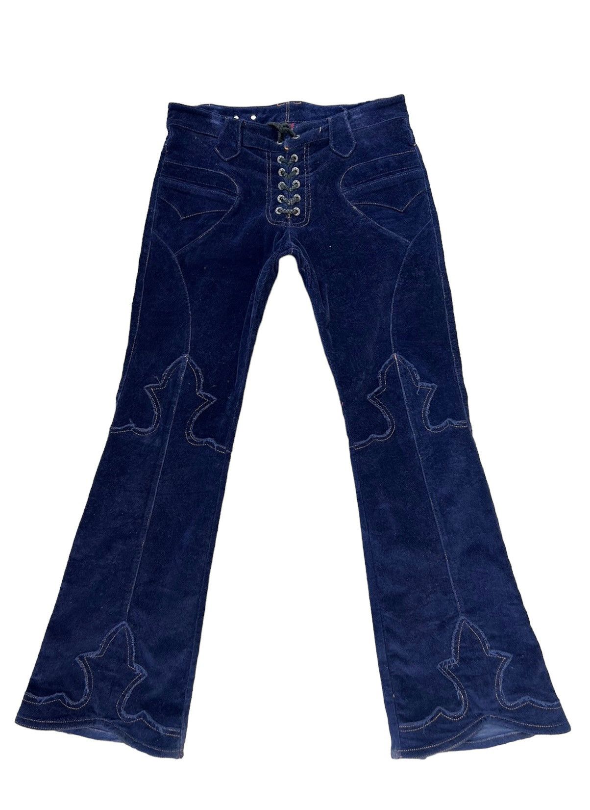 A&G Rock Vintage 80s 90s A&G Amal Guessous Jeans Corduroy Flare Jeans Size US 33 - 1 Thumbnail