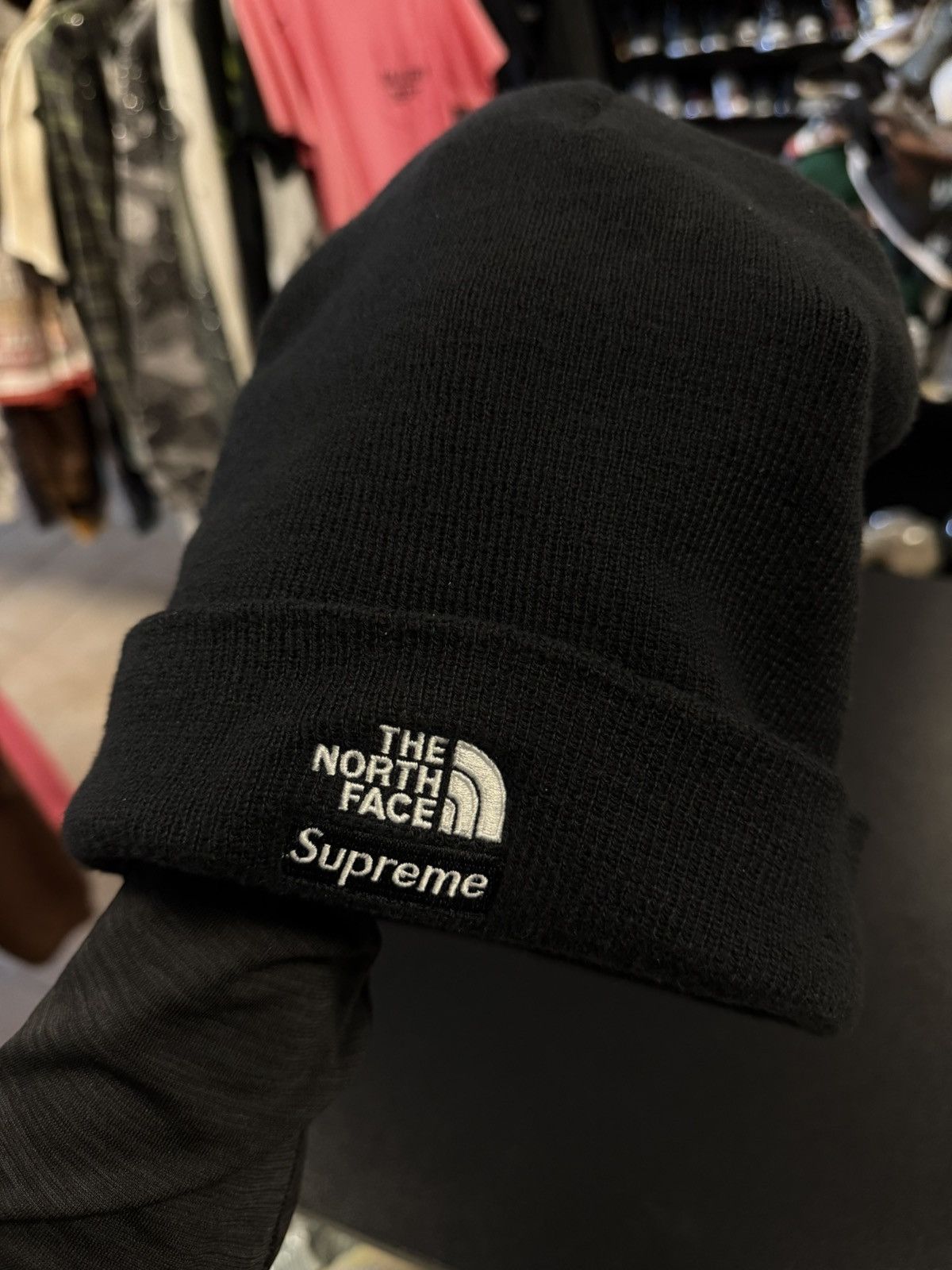 Supreme x The North Face Hat Beanie Black Pre Owned 🧼