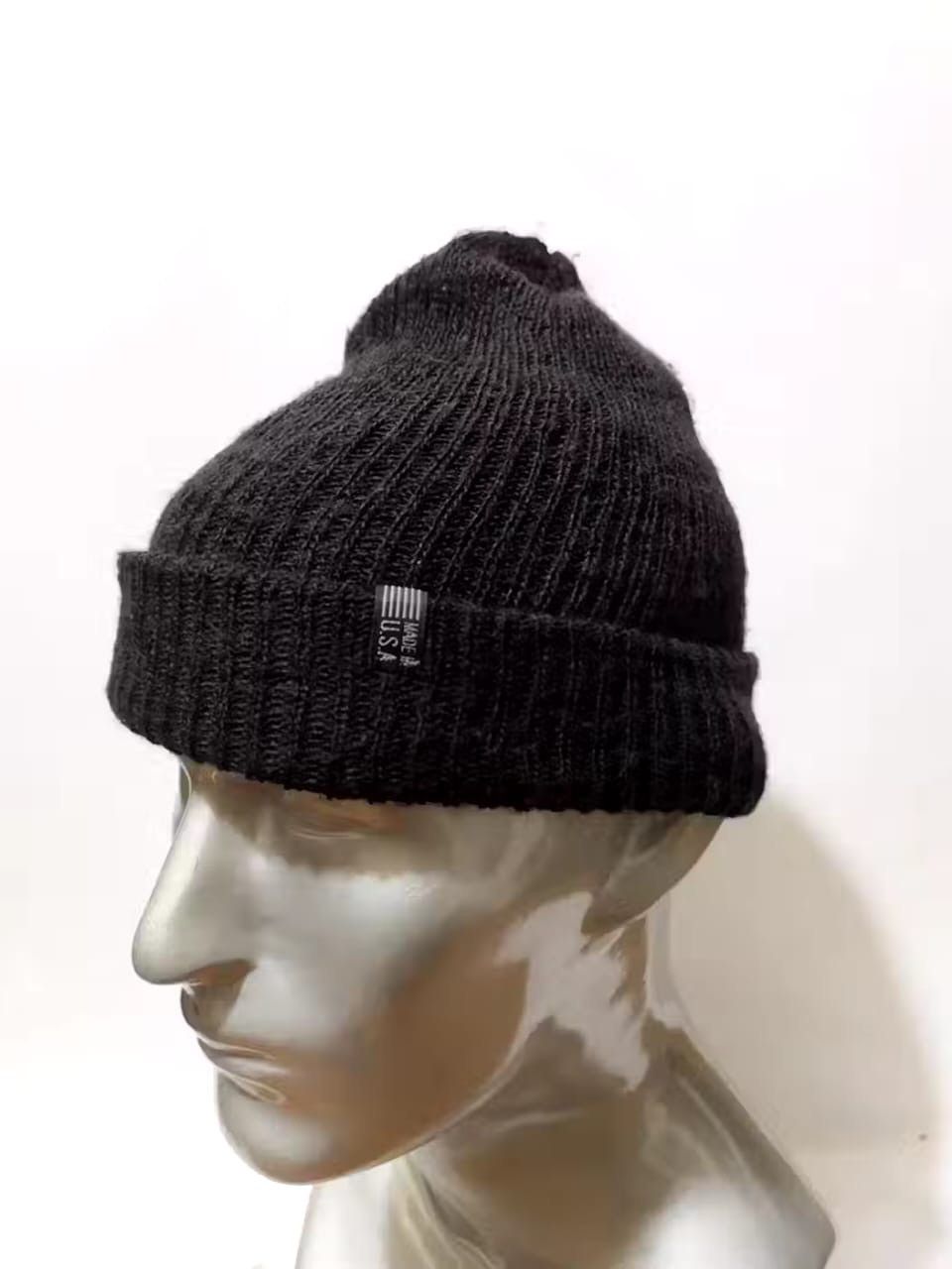 image of Beams Plus Beams Beanie Hats in Black, Men's