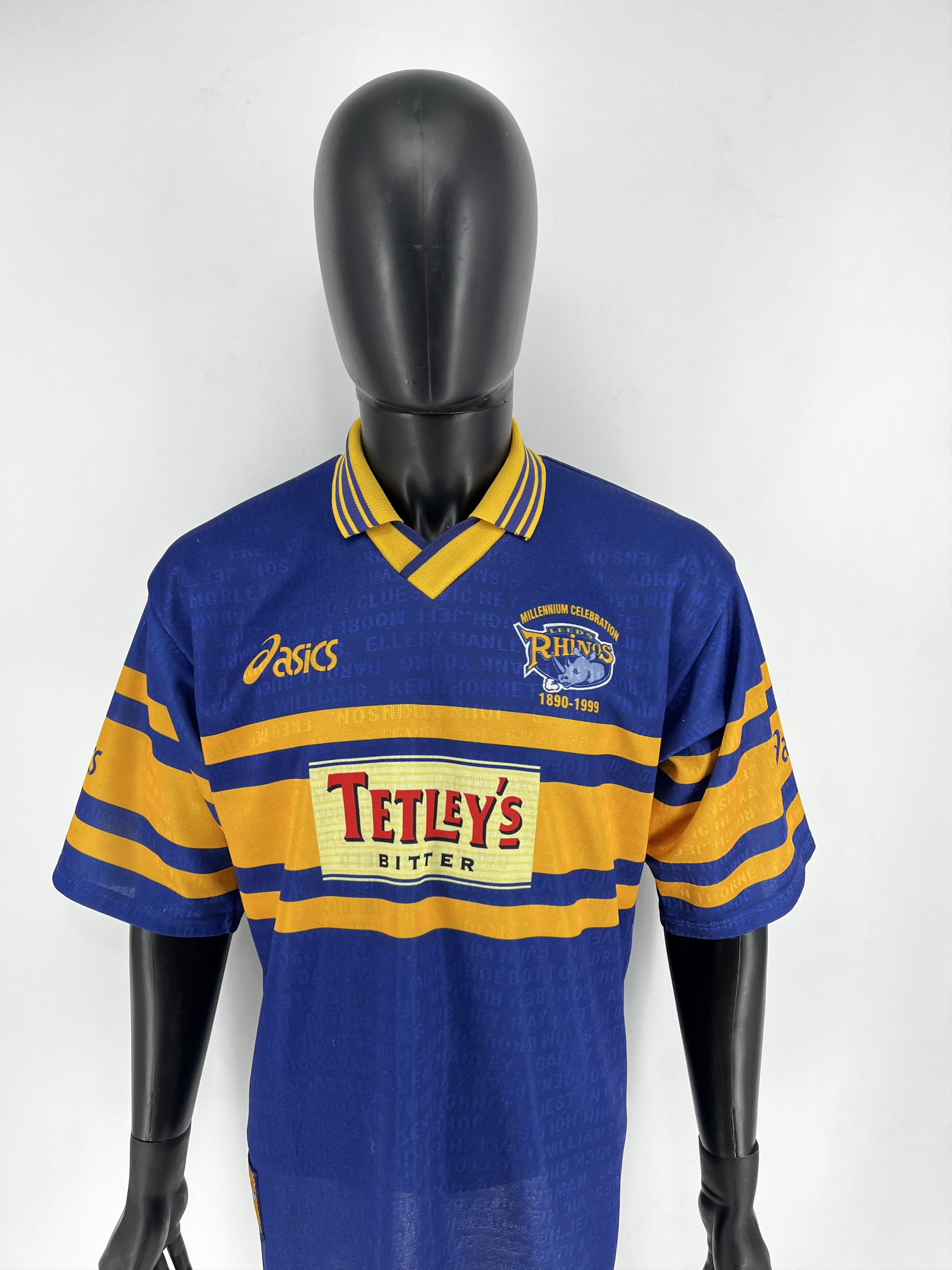 Asics × Vintage Vintage Leeds Rhinos Home Rugby Shirt Jersey ASICS Size US L / EU 52-54 / 3 - 5 Thumbnail