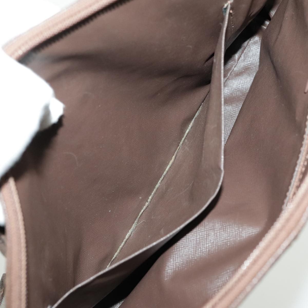 Burberry Nova Check Hand Bag Canvas Leather Brown Gold