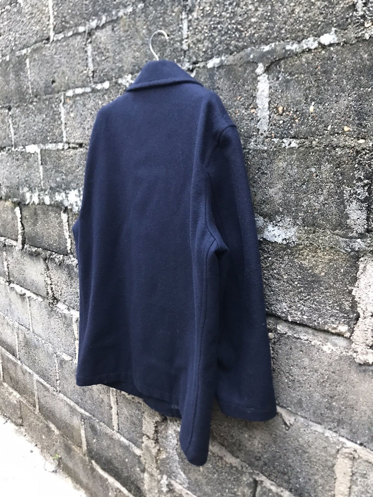 Japanese Brand × Vintage ⚡️Vintage Sea Scape Wool Double Breast Peacoat Size US L / EU 52-54 / 3 - 14 Thumbnail