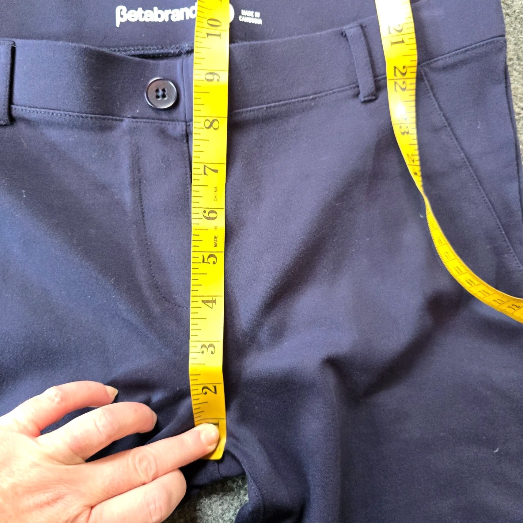 Vintage Betabrand Pants Womens Medium Blue Stretch Straight Leg Mid Rise Casual Career Dress Pants Mens? Size 24" / US 00 / IT 34 - 5 Thumbnail