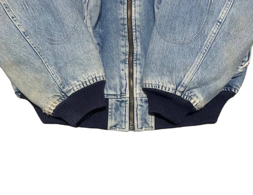 Japanese Brand Vintage 80s Mayson Grey Bomber Denim Jacket Size US M / EU 48-50 / 2 - 2 Thumbnail