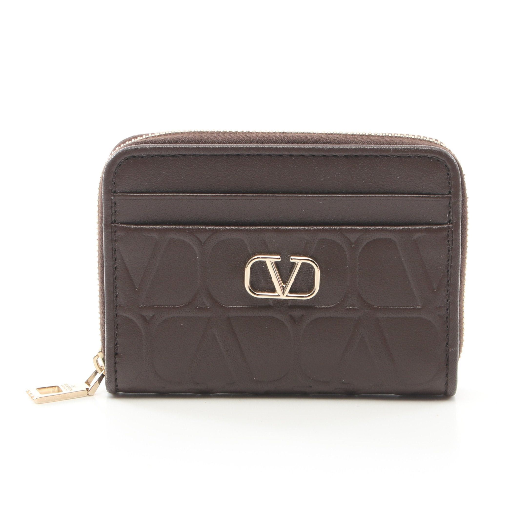 Valentino Valentino Coin Purse Leather Dark Brown Size ONE SIZE - 1 Thumbnail