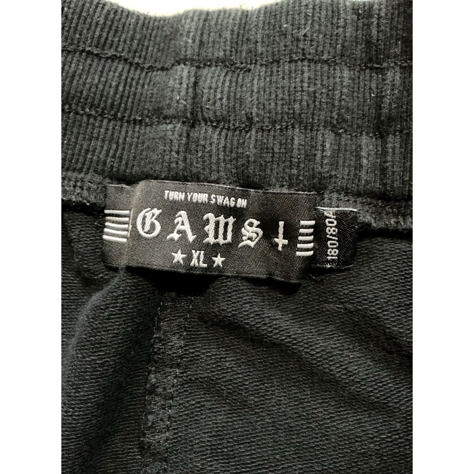 Vintage Gaws Sweat Shorts Peace Sign 8” Inseam XL Black Mens Size US 36 / EU 52 - 4 Thumbnail