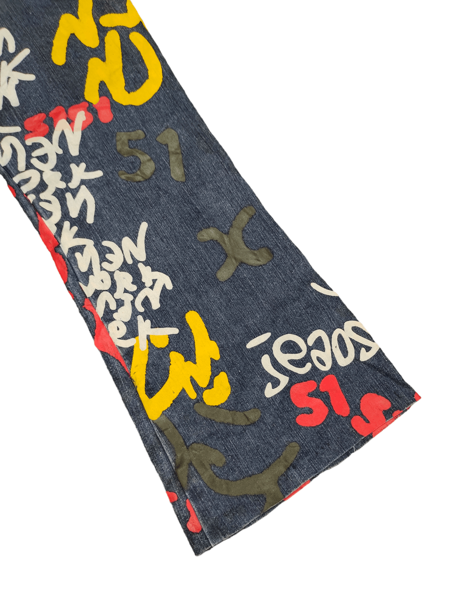 Hysteric Glamour Flare Jeans Neeso Fullprint Bootcut Y2k Goa Jpg Hysterics Size US 32 / EU 48 - 18 Thumbnail
