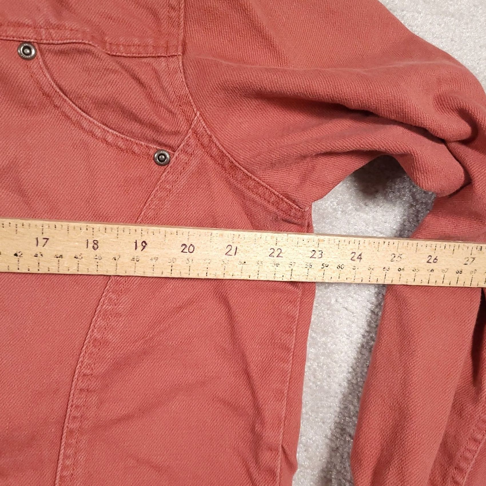 J. Jill VINTAGE J. Jill Jacket Women's Large Salmon Pink Linen Blend Pockets Western Denim Style Coat Shirt? Size L / US 10 / IT 46 - 6 Thumbnail