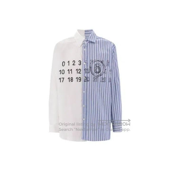 Maison Margiela MM6 Maison Margiela Striped Print Long Sleeve Shirt 0079. Size US L / EU 52-54 / 3 - 1 Thumbnail