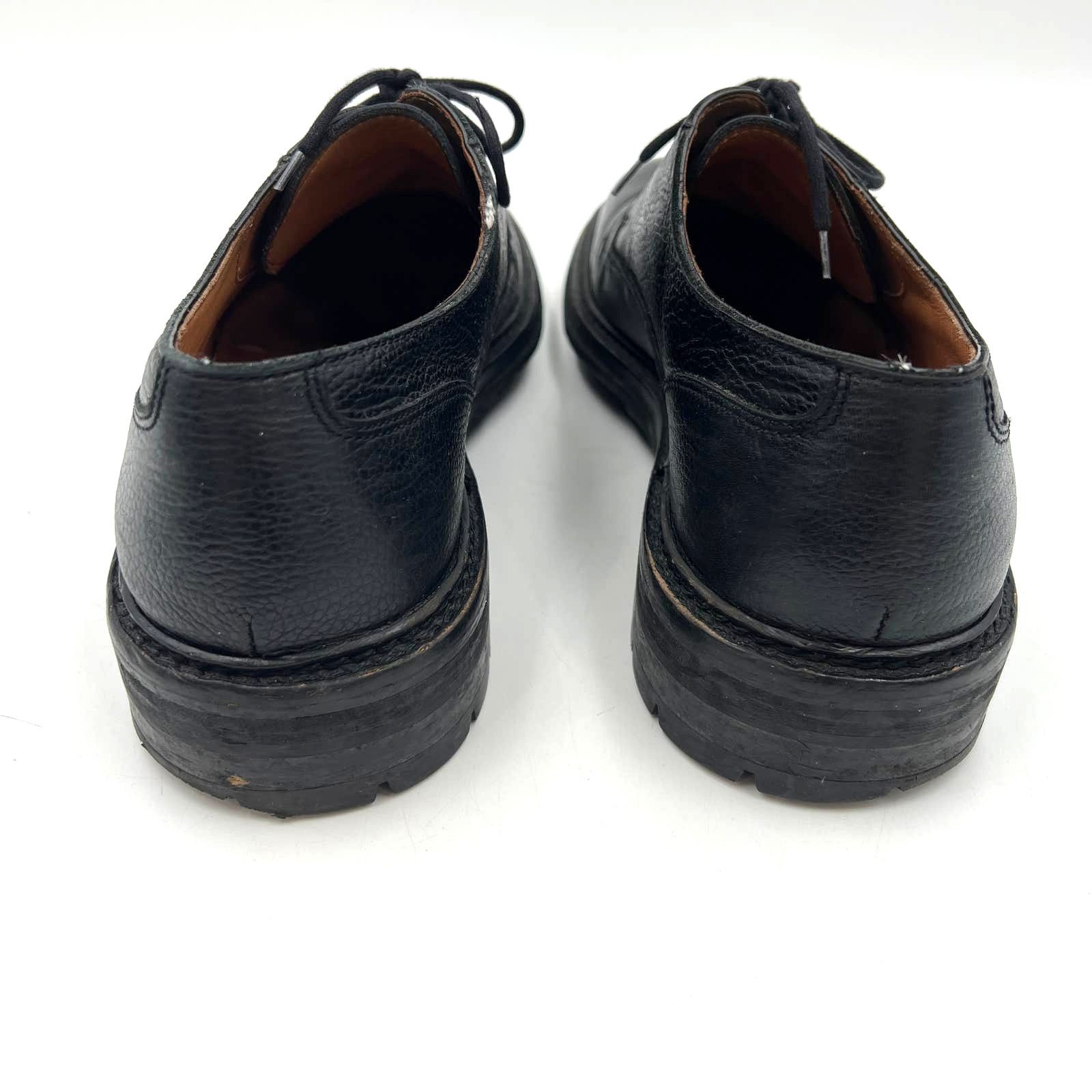 Lanvin Lanvin Men's Grained Leather Lug Sole Derby Shoes Black Size US 10 / EU 43 - 8 Thumbnail
