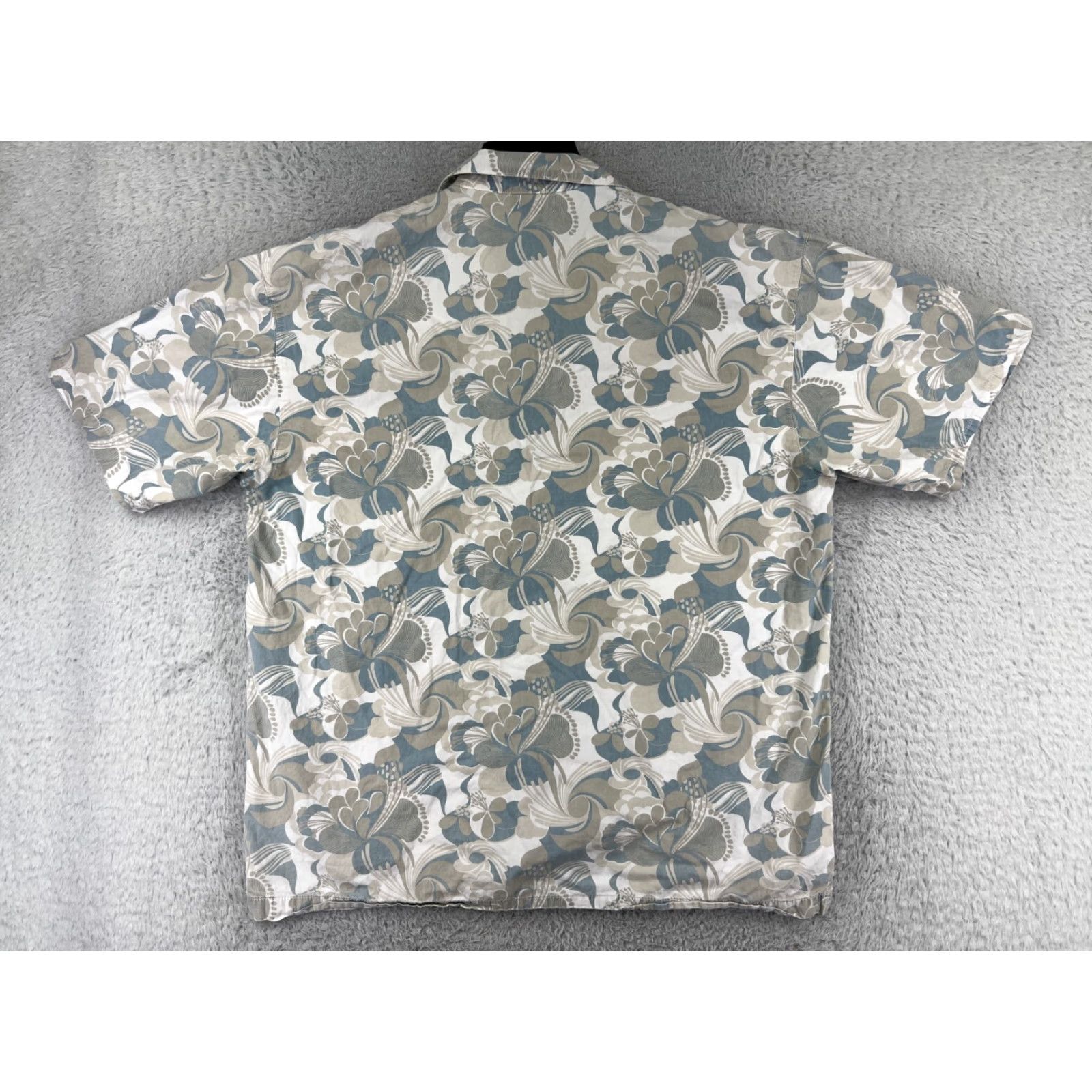 No Fear VINTAGE No Fear Shirt Men XL Gray Floral Button Up Hawaiian Cotton Size US XL / EU 56 / 4 - 2 Thumbnail