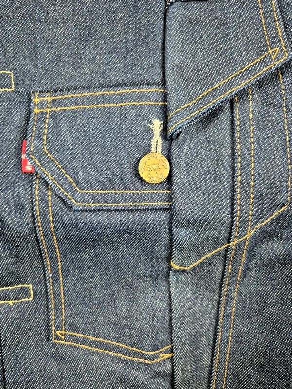 Levi's Levi's Sacai Men's Navy Blue Denim Trucker Jacket Size M Size US M / EU 48-50 / 2 - 3 Thumbnail