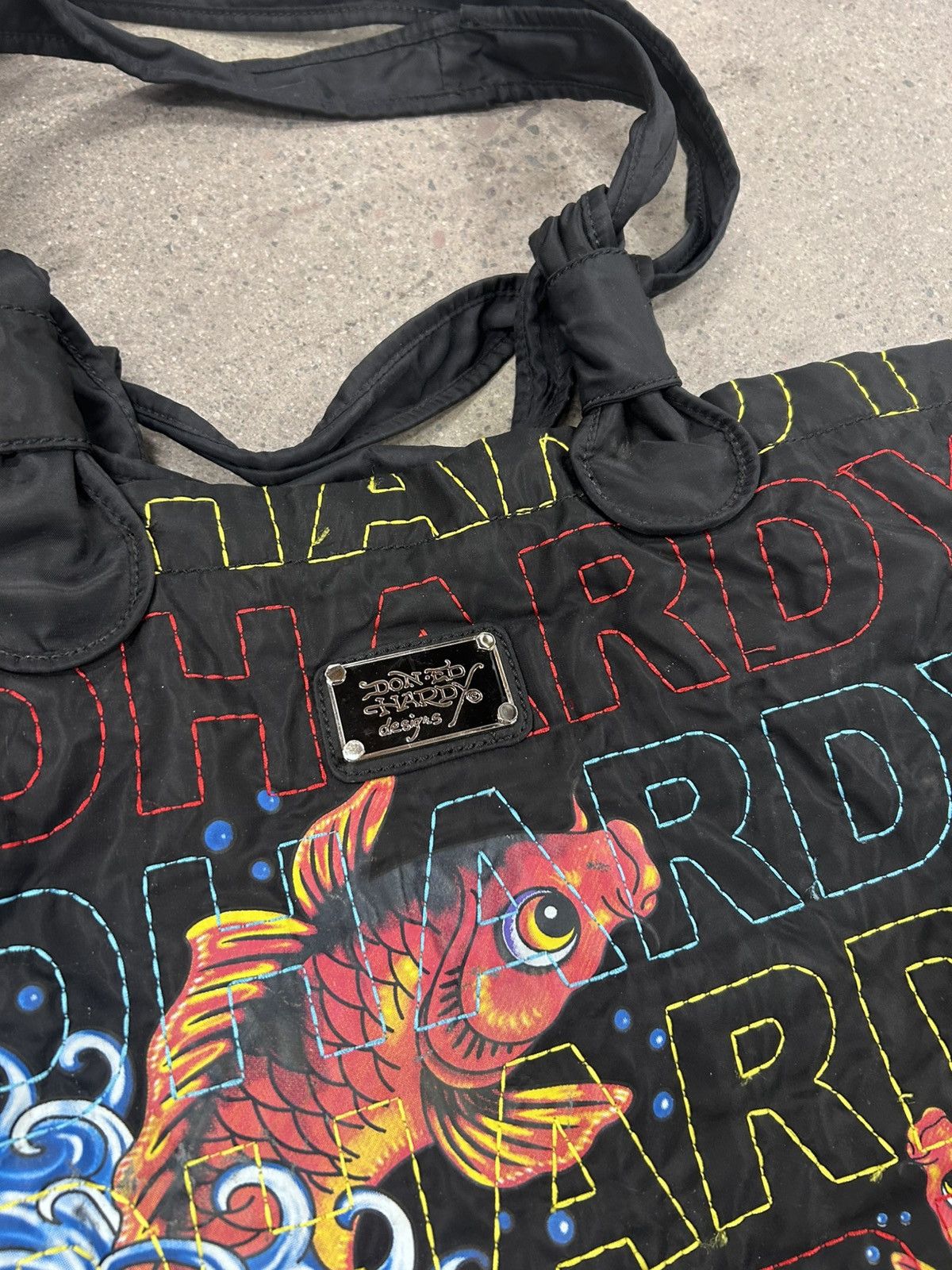 Ed Hardy × Vintage Vintage DON ED HARDY DESIGNS Stitched Logo Koi Fish Quilted Size ONE SIZE - 3 Thumbnail