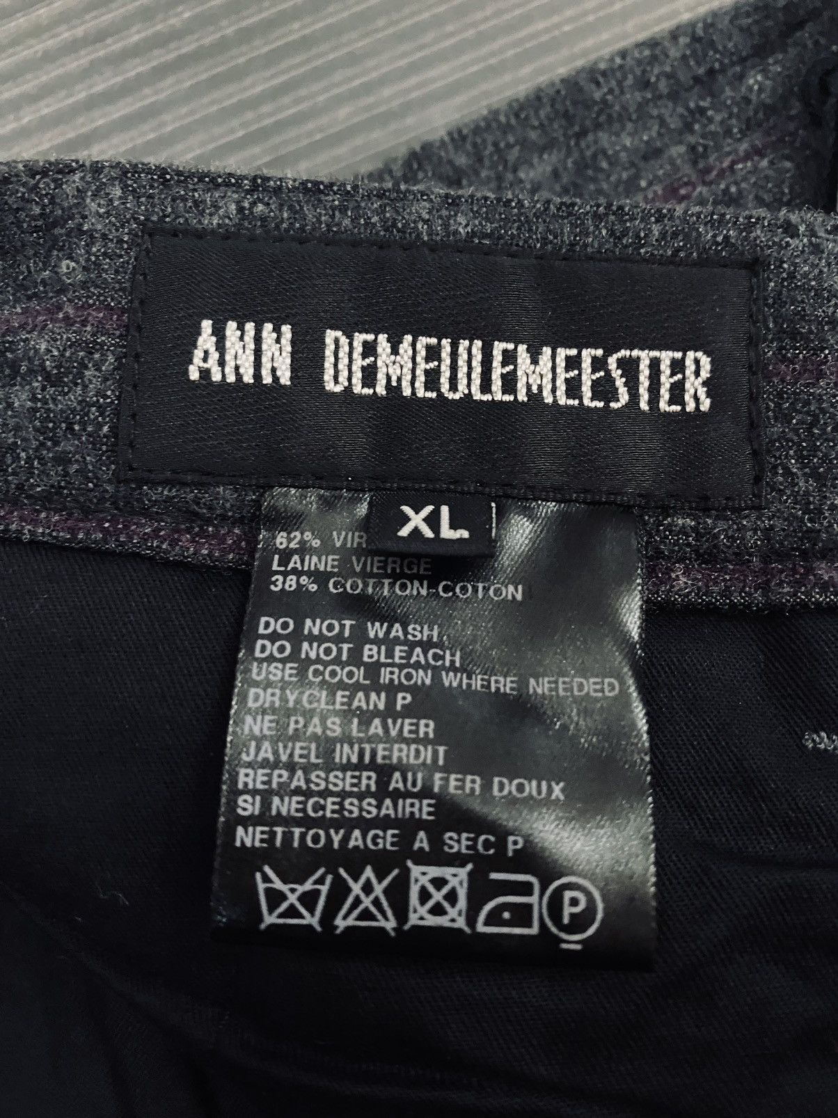 Ann Demeulemeester Ann Demeulemeester char grey striped pants XL NEW Size US 36 / EU 52 - 2 Thumbnail