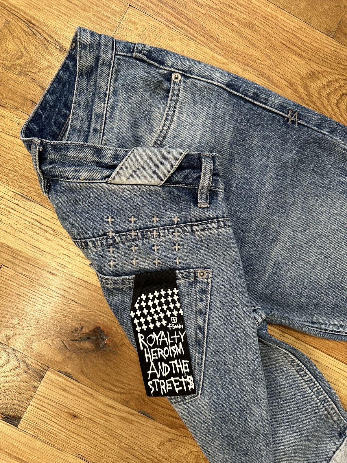 Ksubi Ksubi Knee Patch Blue Denim Jeans Size 30 Size US 30 / EU 46 - 5 Thumbnail