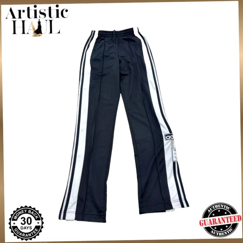 Adidas Adidas 3-Stripes Navy Track Pants S Polyester Striped Unisex Shirt Size US 29 - 2 Thumbnail