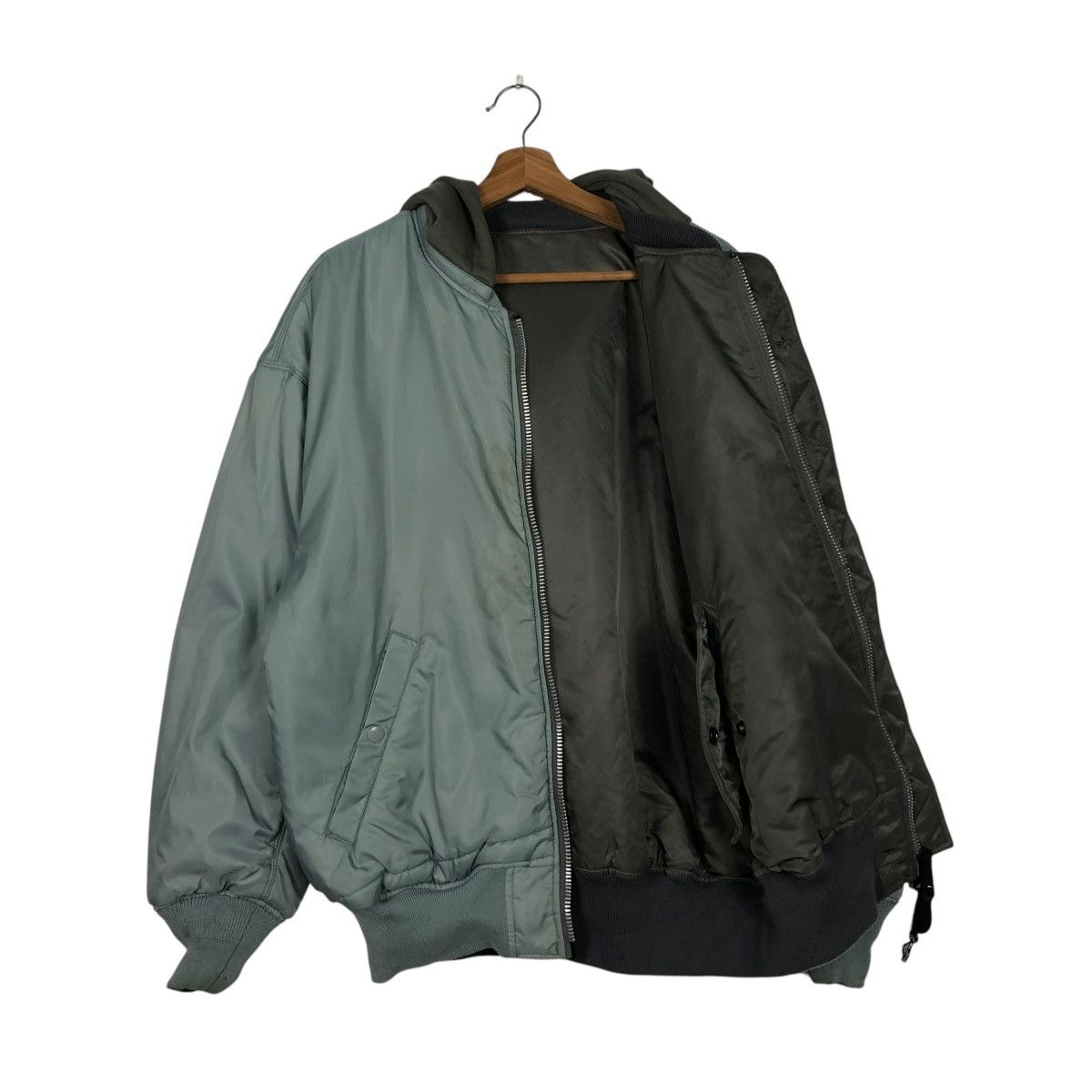 Alpha Industries 🔥VINTAGE REVERSIBLE BOMBER JACKET ALPHA INDUSTRIES BIG LOGO Size US L / EU 52-54 / 3 - 12 Thumbnail