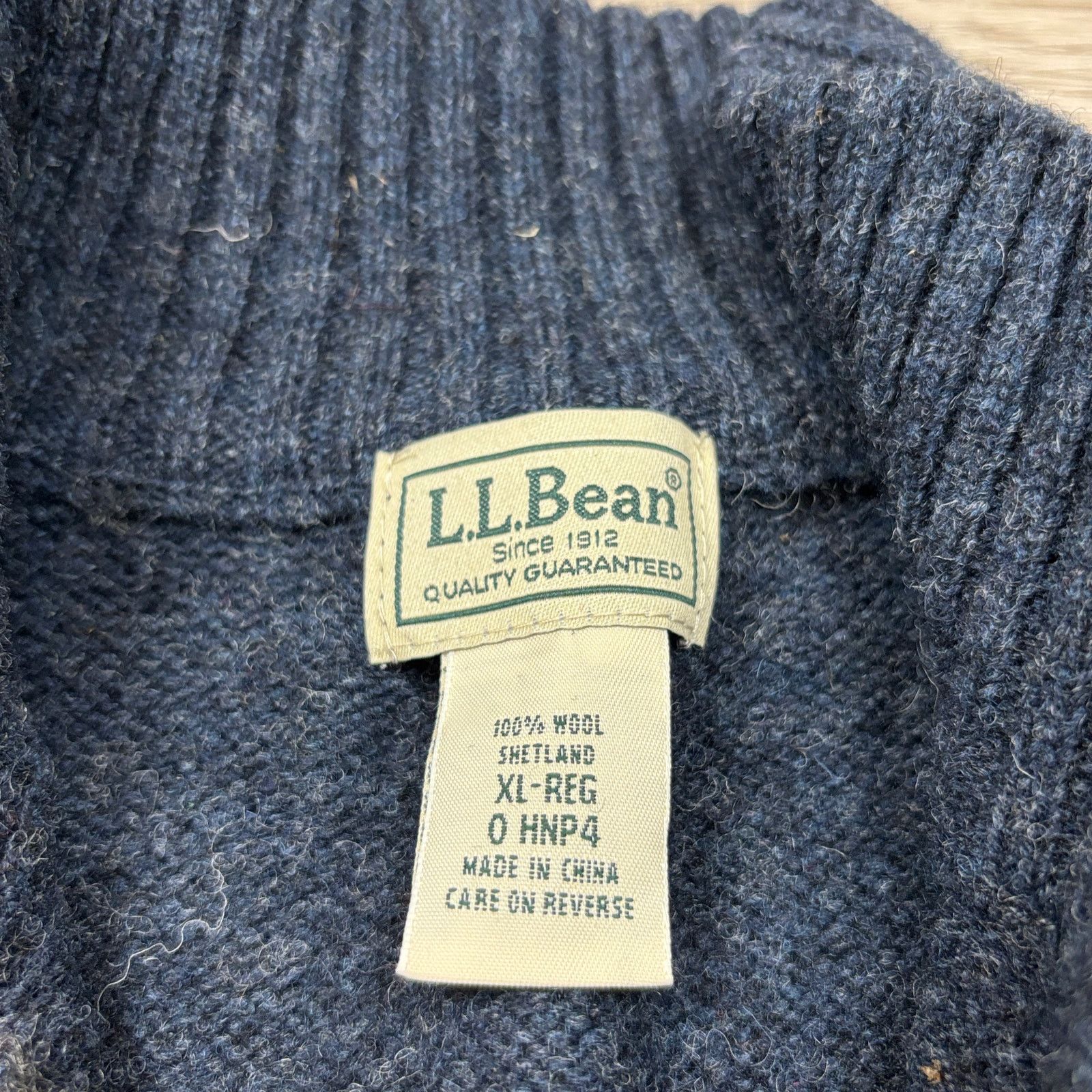 L.L. Bean × Vintage VTG LL Bean Shetland Wool Argyle 1/4 Zip Sweater Pullover XL Size US XL / EU 56 / 4 - 4 Thumbnail