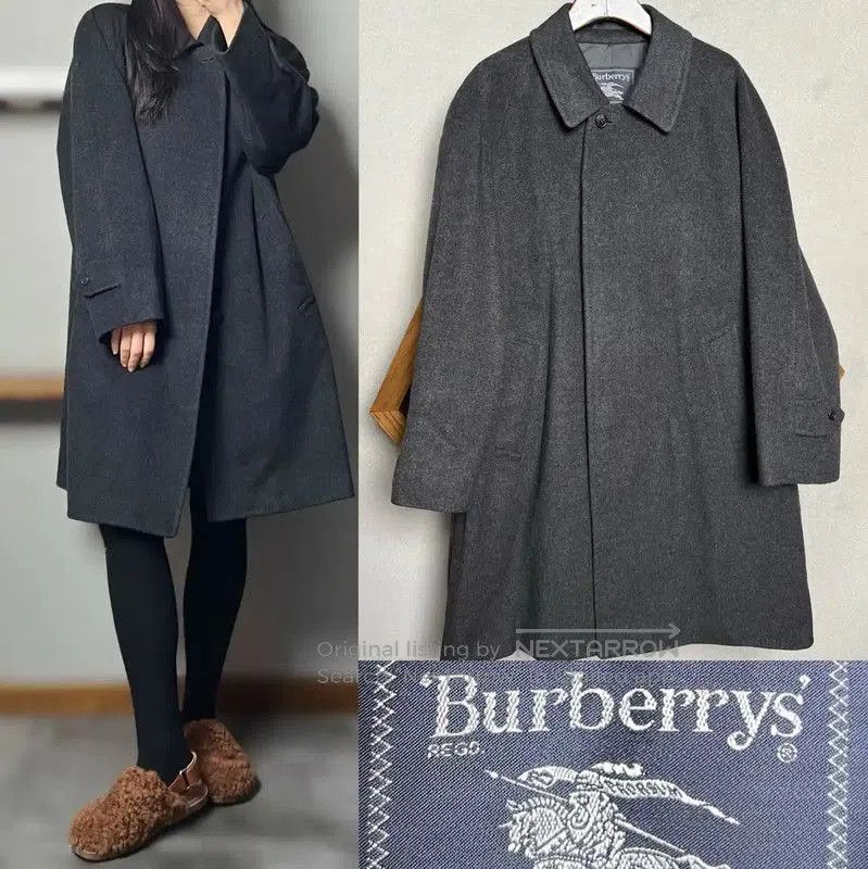 Burberry Gray Cashmere Blend Women's Coat.