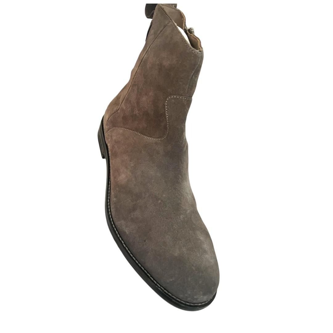 Allsaints AllSaints Mens Grey Suede Hollow Side Zip Leather Ankle Boot Size US 10 / EU 43 - 5 Thumbnail