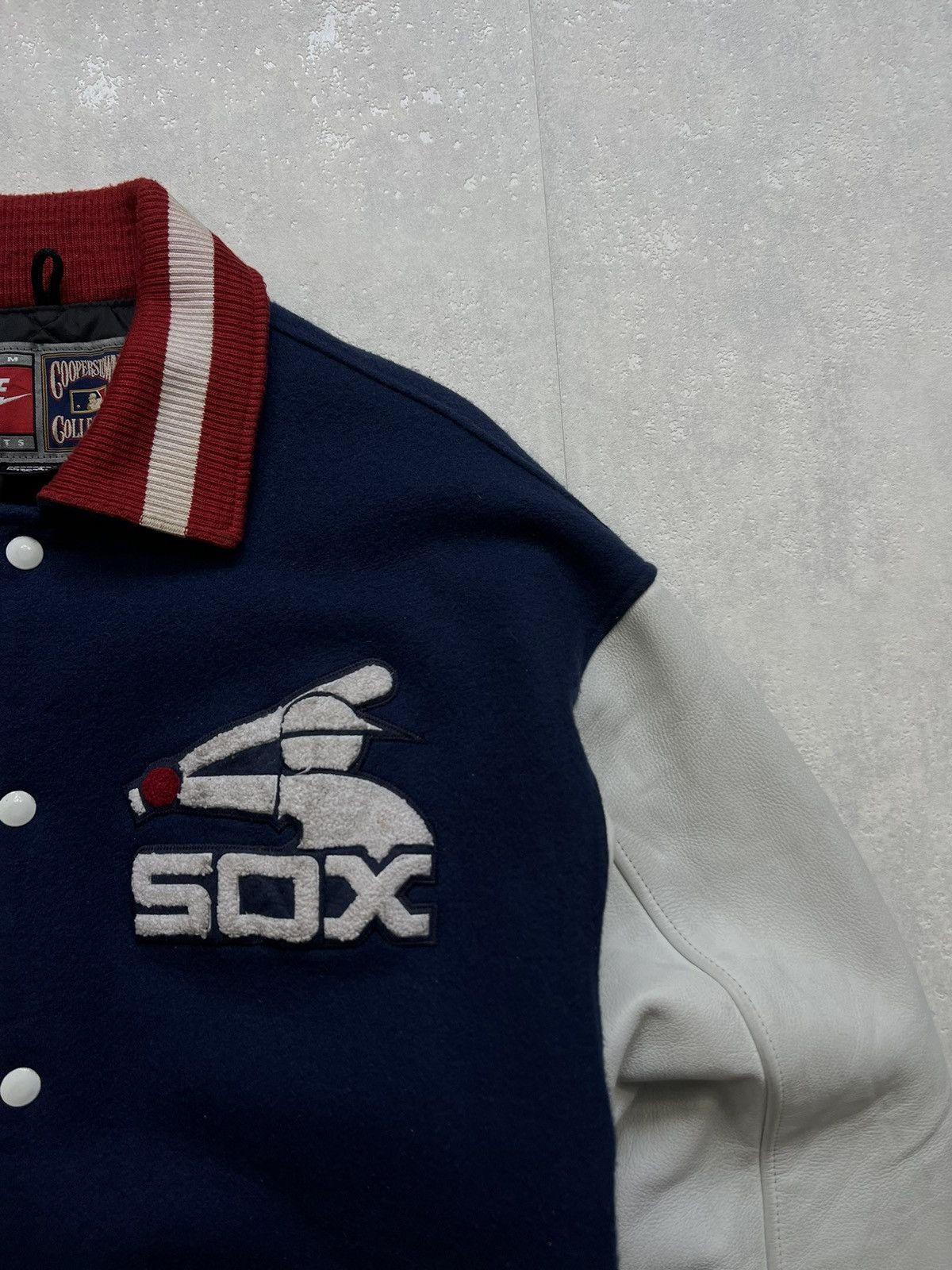 Nike 00’s NIKE SOX EXTREMLY RARE VARSITY HEAVY BOMBER JACKET Size US L / EU 52-54 / 3 - 2 Thumbnail
