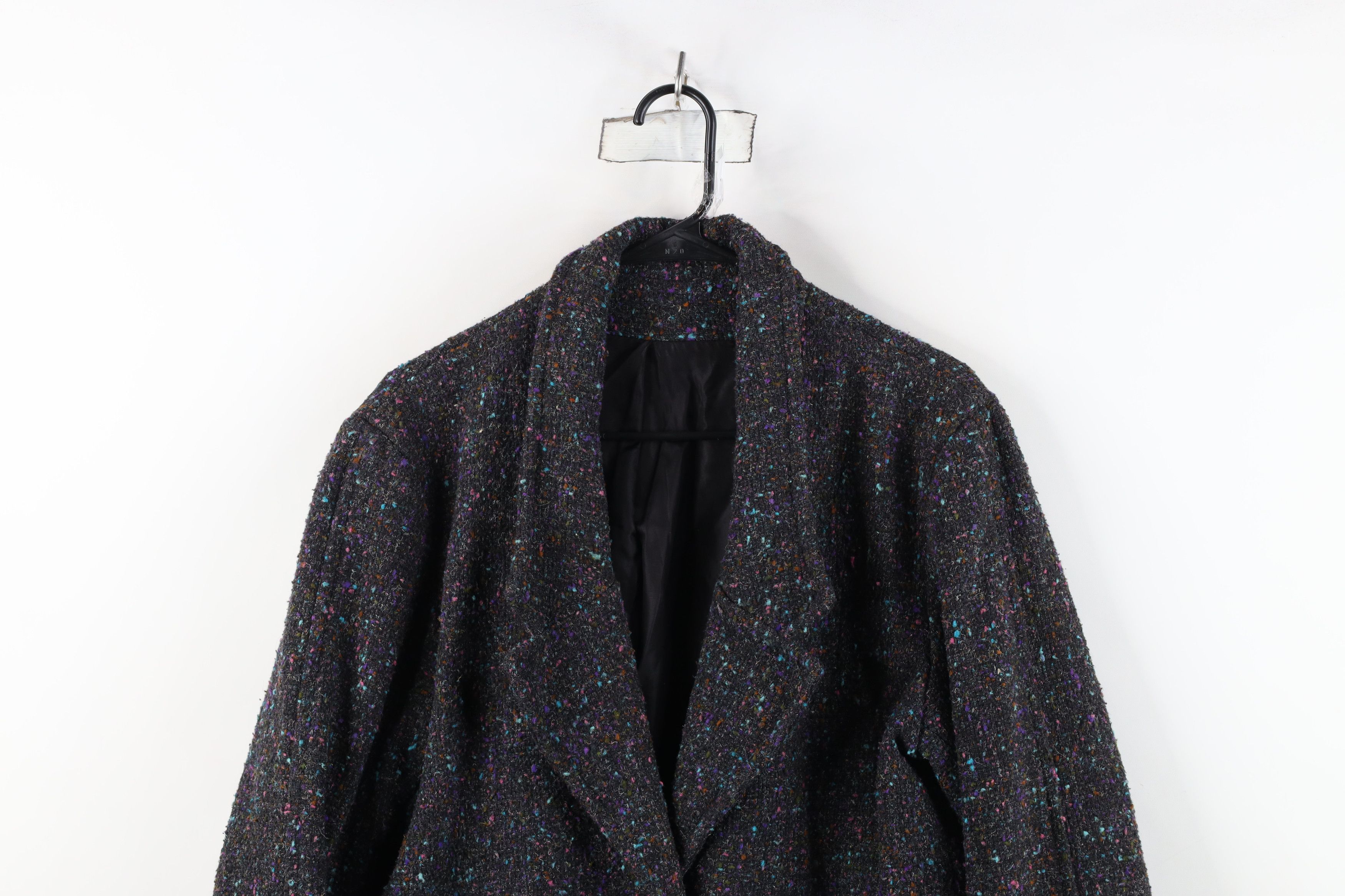 Vintage Vintage 70s Streetwear Wool Tweed Trench Coat Jacket USA Size L / US 10 / IT 46 - 2 Thumbnail