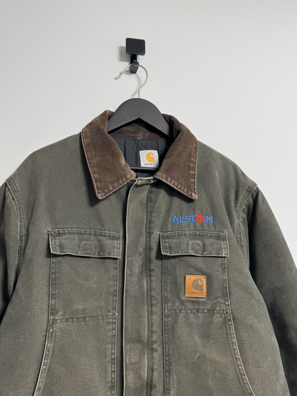Carhartt 🔥Y2K Vintage Carhartt Chore Jacket Green Distressed Size US XL / EU 56 / 4 - 2 Thumbnail