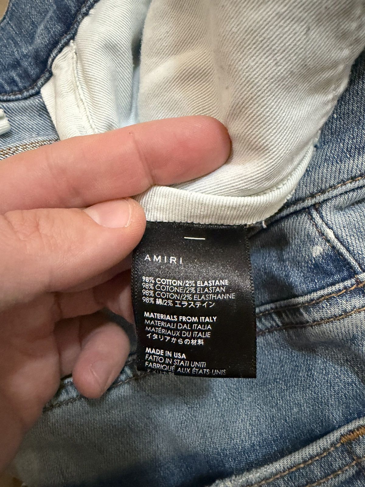Amiri Amiri Distressed Palm Tree Denim size 34 Size US 34 / EU 50 - 6 Thumbnail