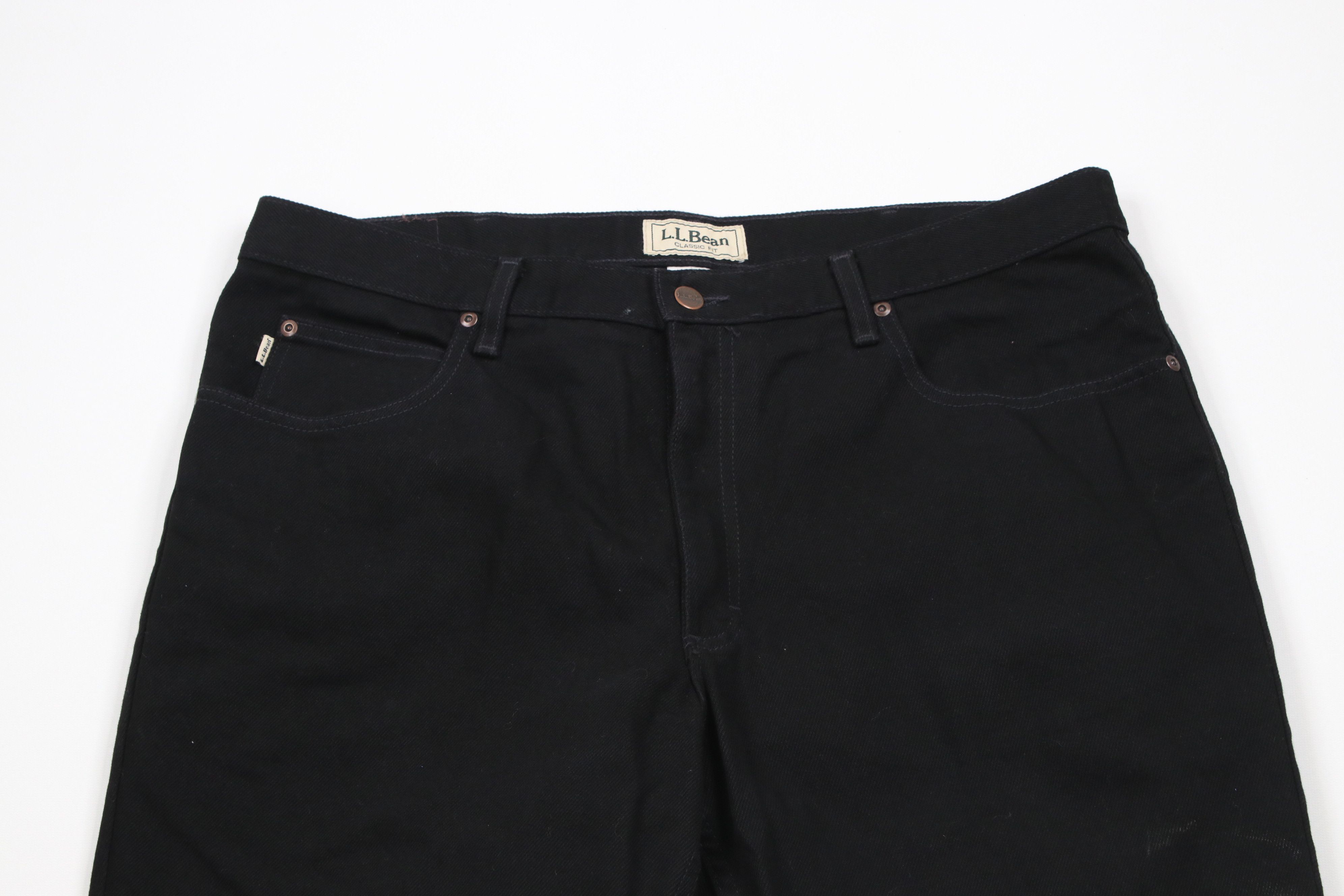 L.L. Bean × Vintage Vintage LL Bean Classic Fit Straight Leg Denim Jeans Black Size US 38 / EU 54 - 2 Thumbnail