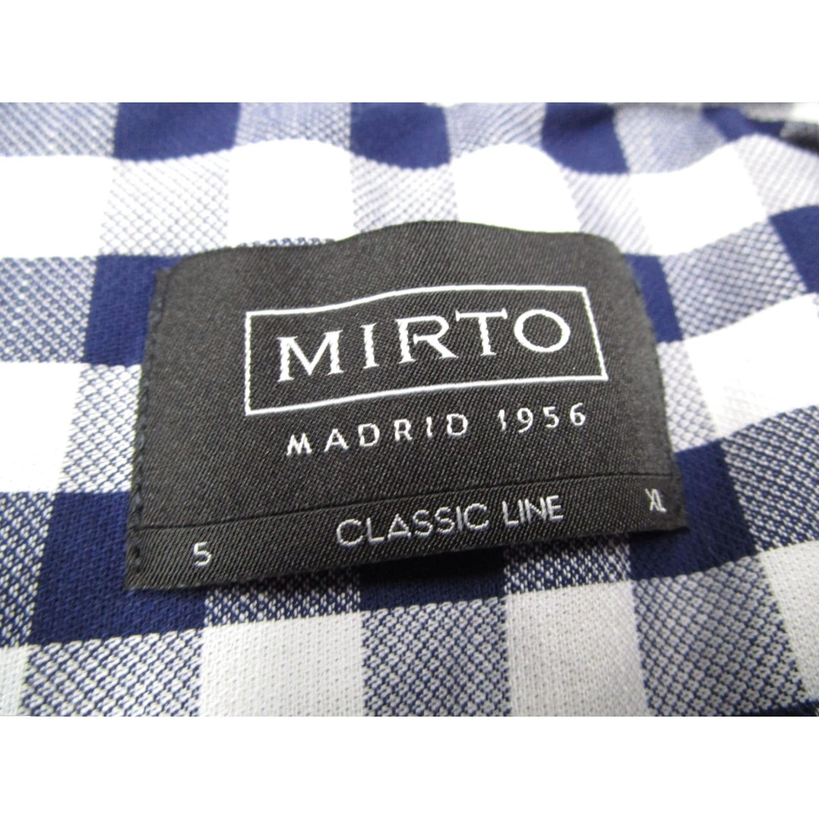 Vintage VINTAGE Mirto Shirt Mens XL Blue White Gingham Check Button-Down Classic Spain 1956" Size US XL / EU 56 / 4 - 2 Thumbnail