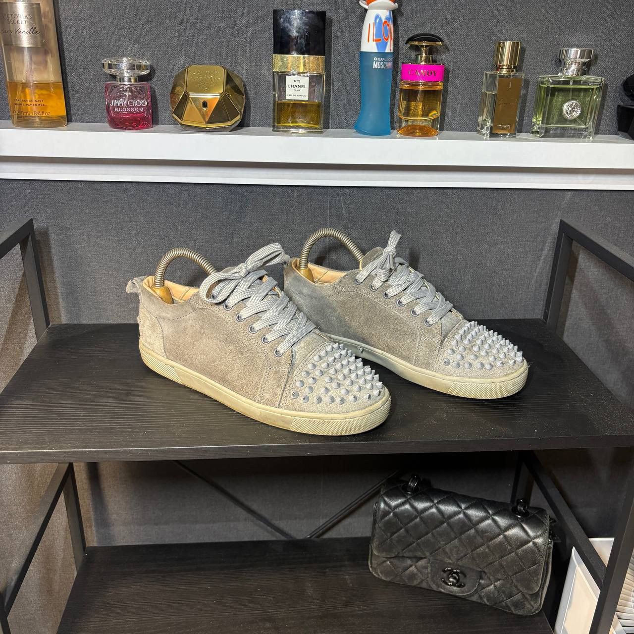 Christian Louboutin Loubishark Glitter Iridescent Sneakers