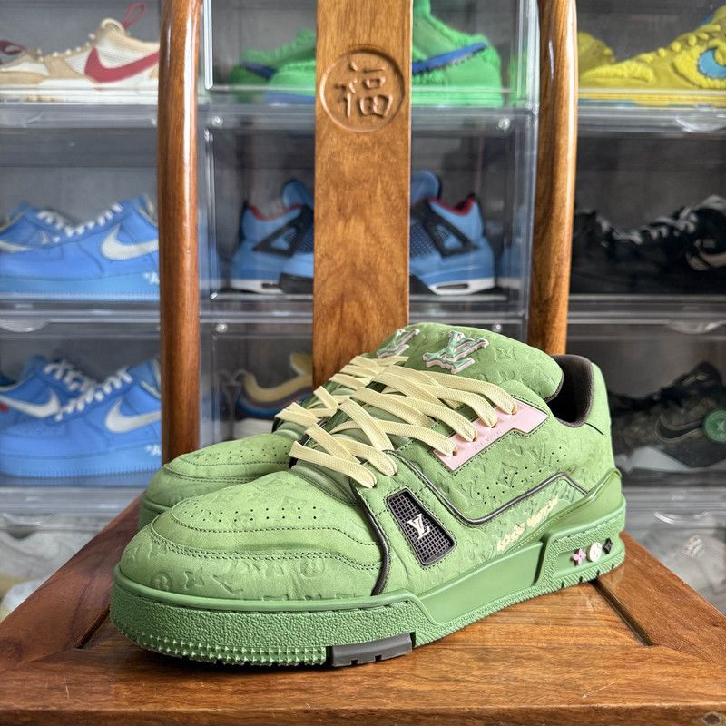 Tyler x Louis Vuitton Green Trainer Sneakers 0079