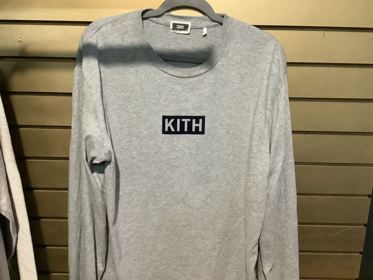 Kith Kith flocked box logo long sleeve tee Size US M / EU 48-50 / 2 - 1 Thumbnail