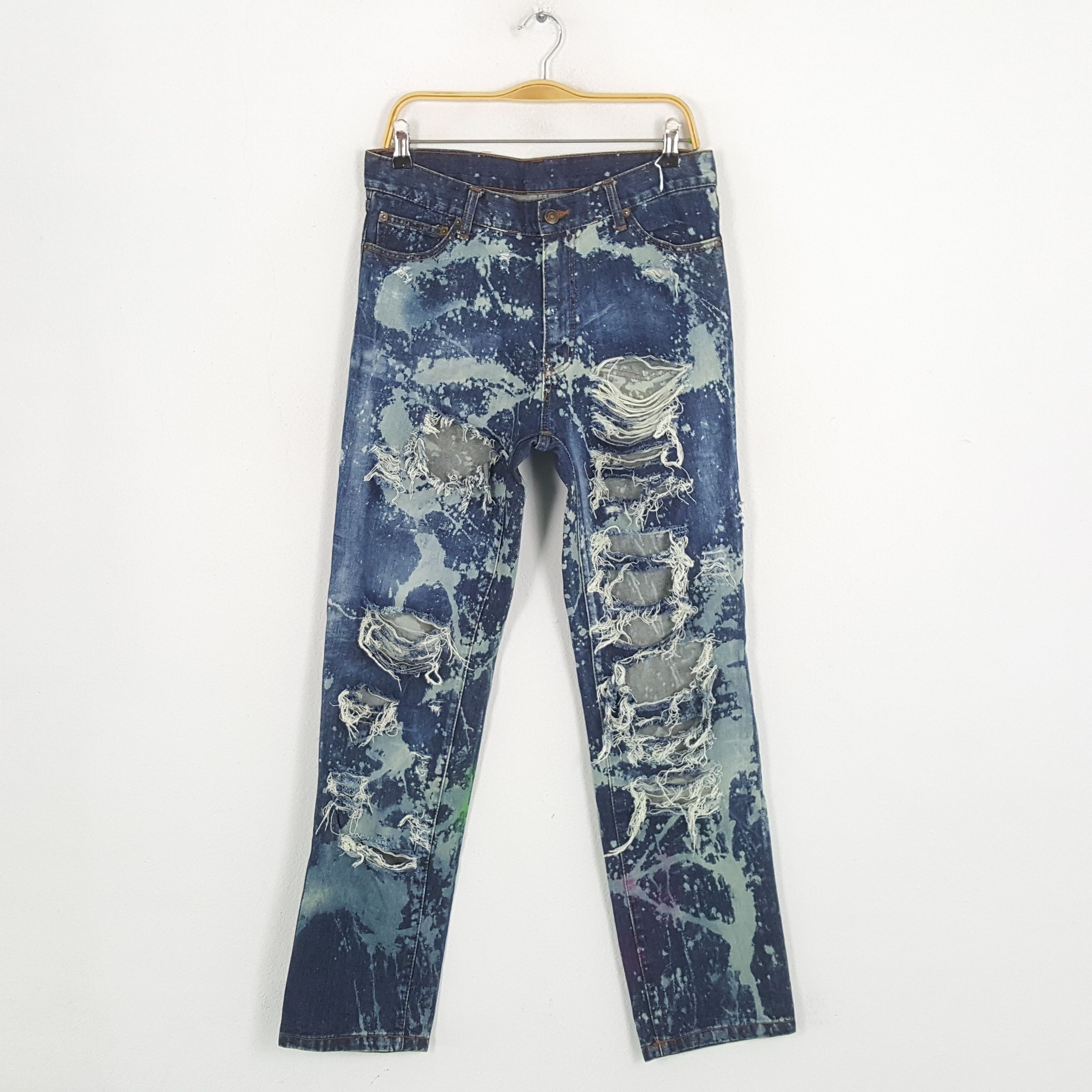 Japanese Brand × Vintage Vintage DENIM EXCHANGE Japanese Brand Distressed Jeans Size US 32 / EU 48 - 1 Thumbnail