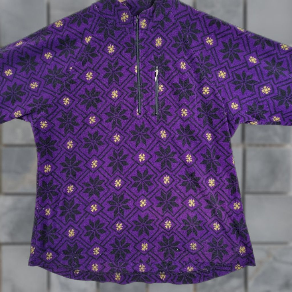 Vintage VINTAGE REI Purple Pullover Zip Fleece Sweater POLARTEC 1/4 Zip Women L Purple Pullover Size L / US 10 / IT 46 - 1 Thumbnail
