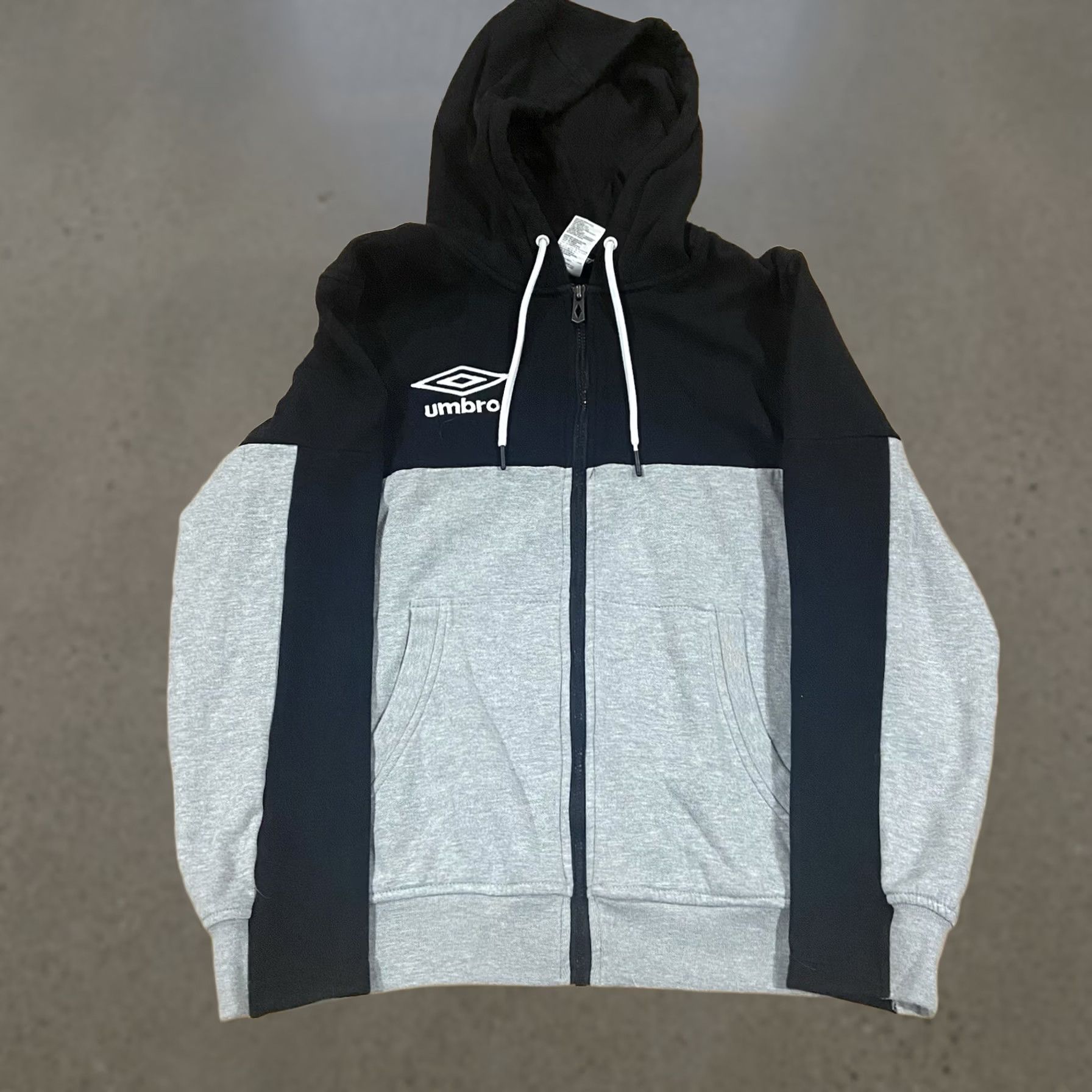 Umbro Umbro Hoodie Mens Colorblock Full Zip Gray Black Colorblock Soccer Training Fleece Pocket Zipper Modern Medium Regular Mens Size US M / EU 48-50 / 2 - 1 Thumbnail
