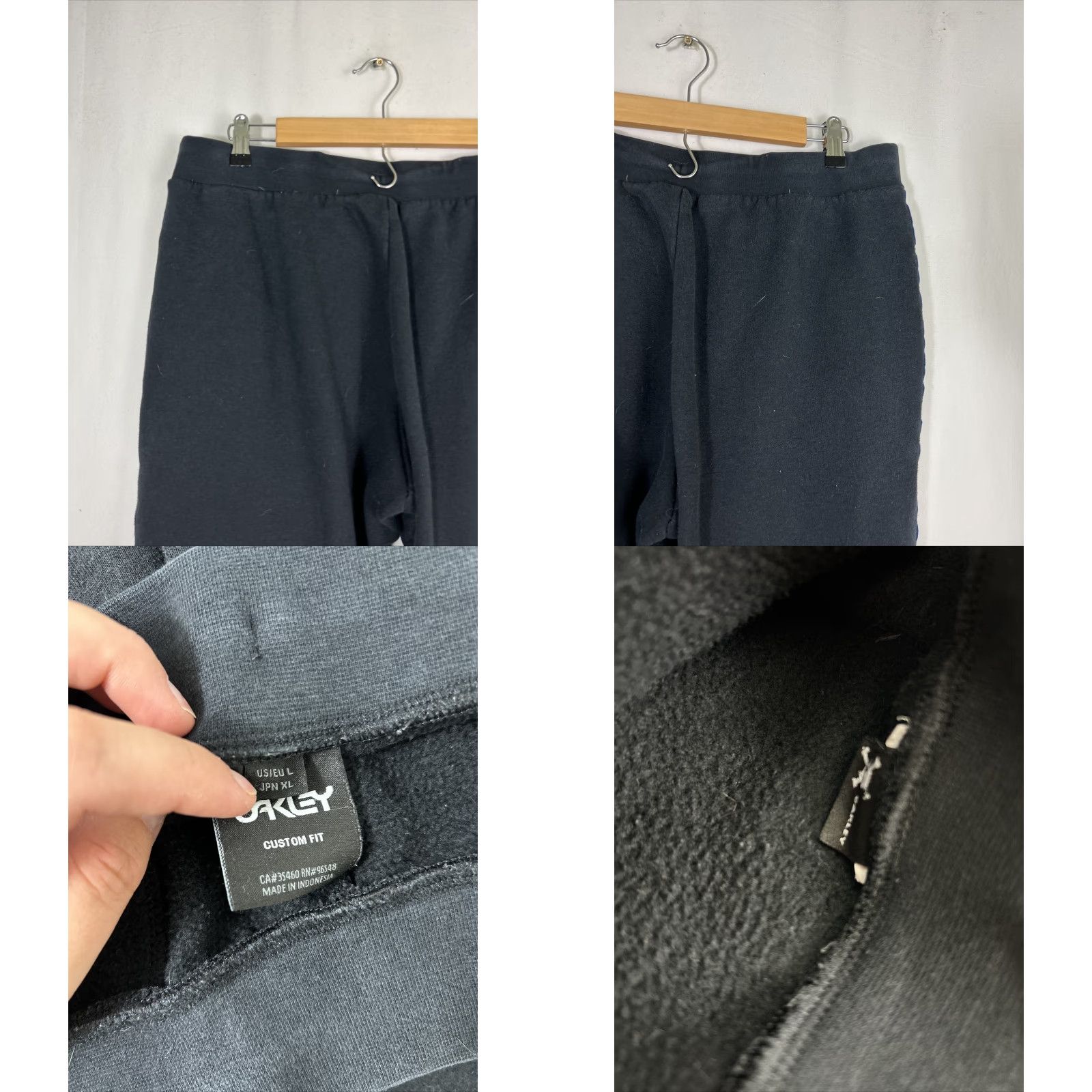 Oakley Oakley Mens Large Custom Fit Joggers Ankle Piping Blue Black 34x28 Stains Size US 33 - 9 Thumbnail
