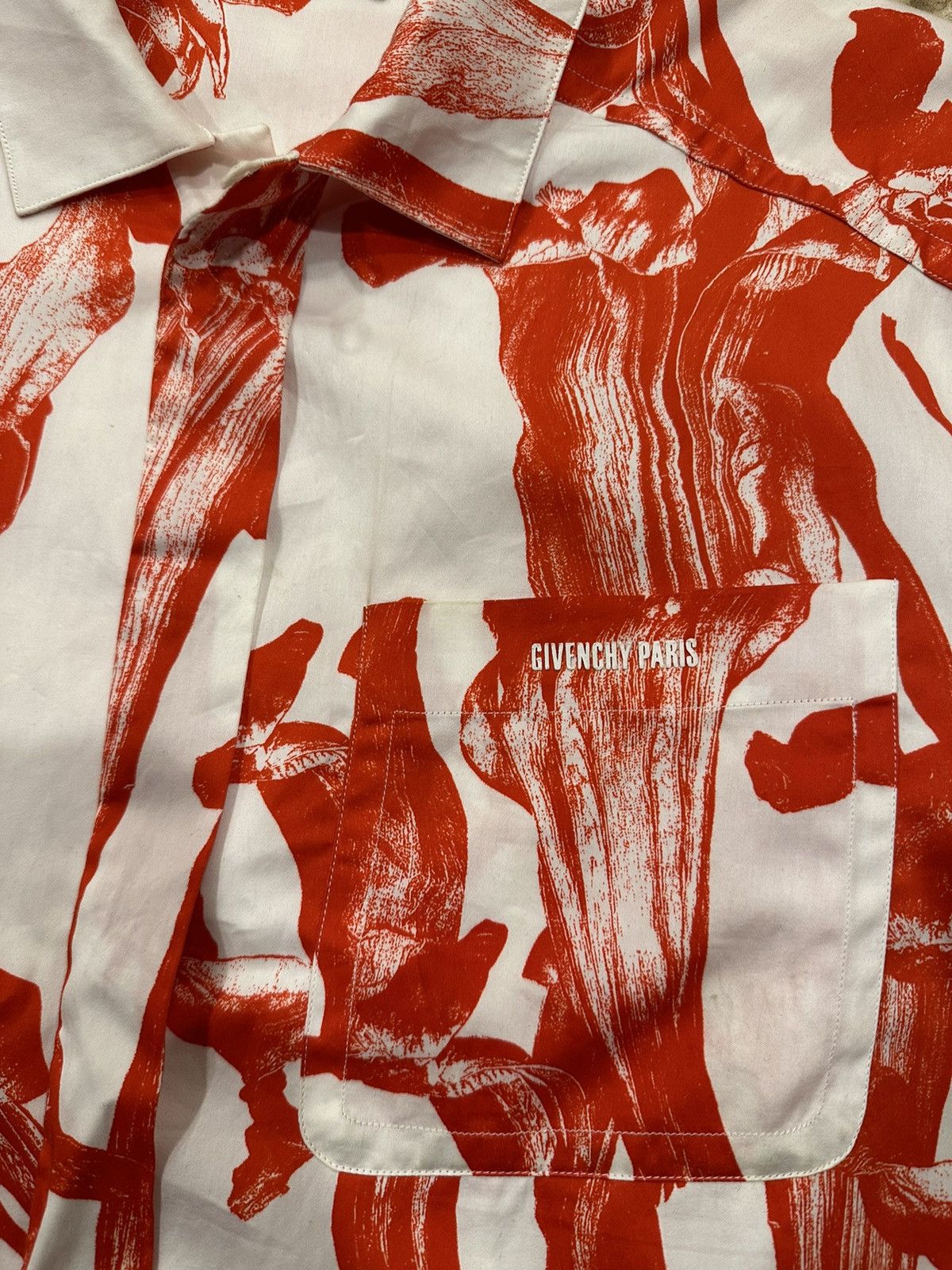 Givenchy Givenchy x MMW Iris Floral Flower Logo Button Up Shirt Size US L / EU 52-54 / 3 - 6 Thumbnail