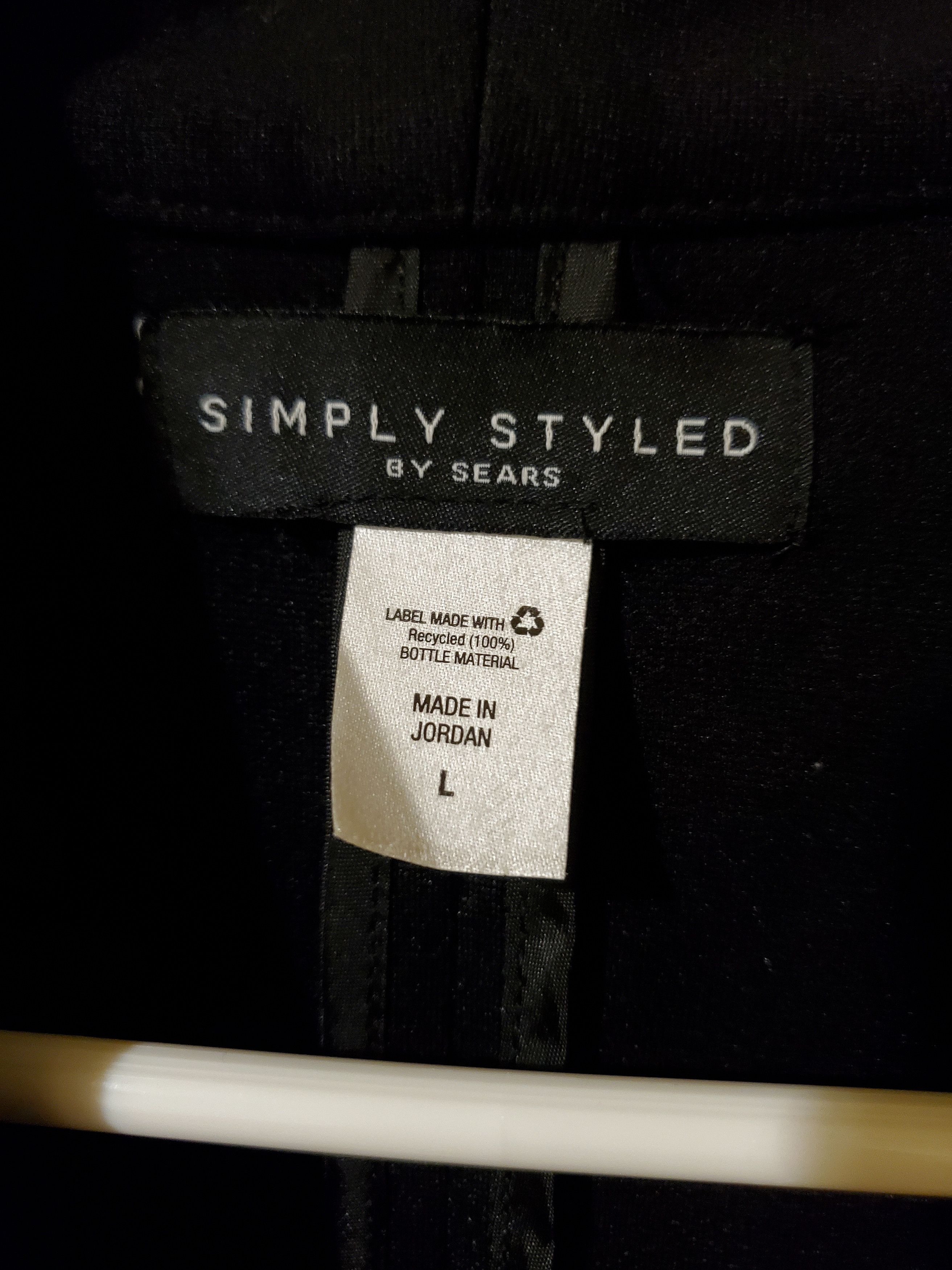 Sears *NWT* Simply styled by Sears women's black blazer (size L) Size L / US 10 / IT 46 - 3 Thumbnail