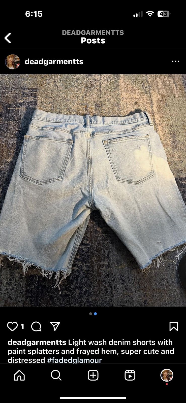 Vintage light wash look jorts Size US 34 / EU 50 - 2 Thumbnail